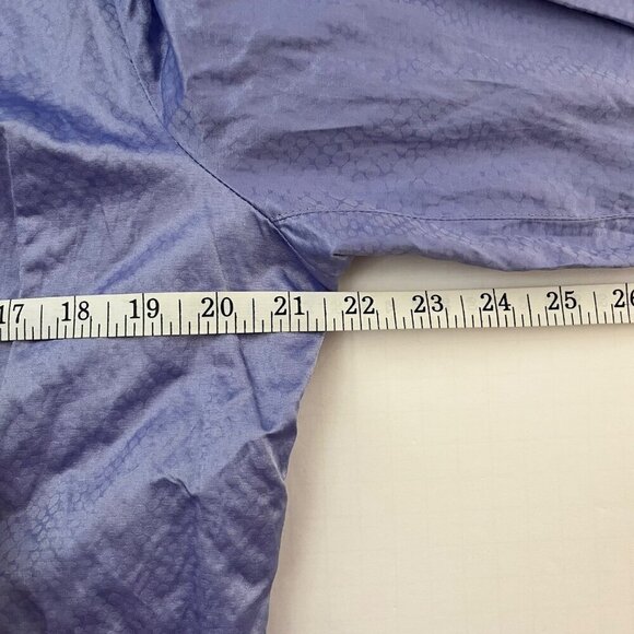 Chico's Lavender Full Zip Windbreaker Snake Pattern Chico's Size 2 (US L/12) EUC - Picture 9 of 10